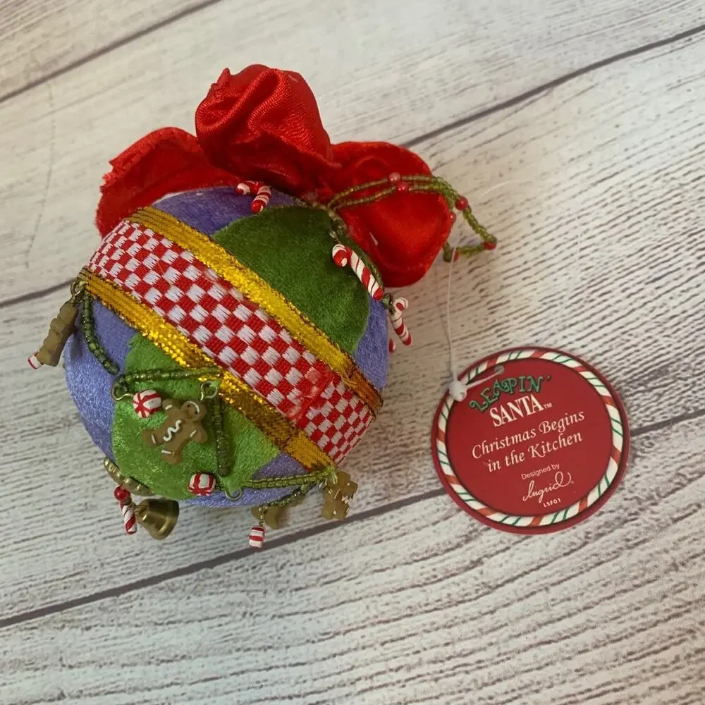 Leapin' Santa Vintage Christmas Ornament Bulb Christmas Begins In the Kitchen